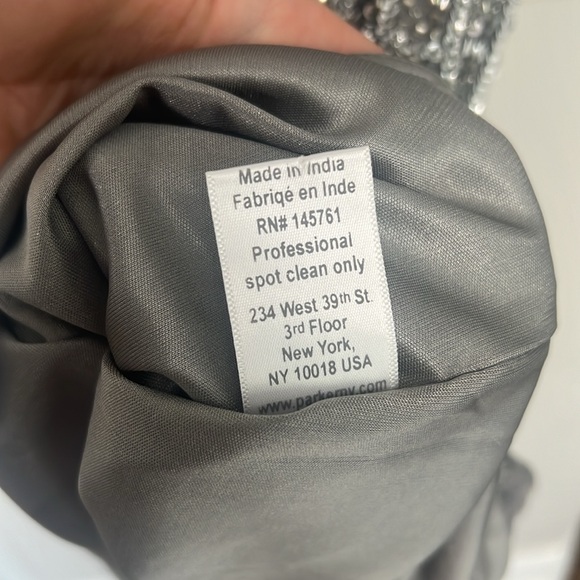 Parker Black Fully Embellished Silver Sequin Dress - Picture 8 of 12